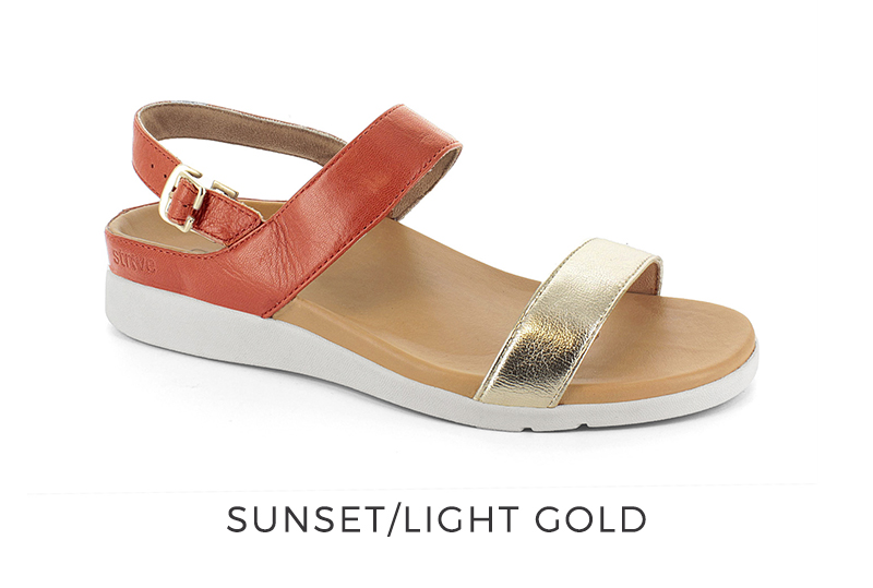 Lucia Sunset Light Gold Orthotic Sandal