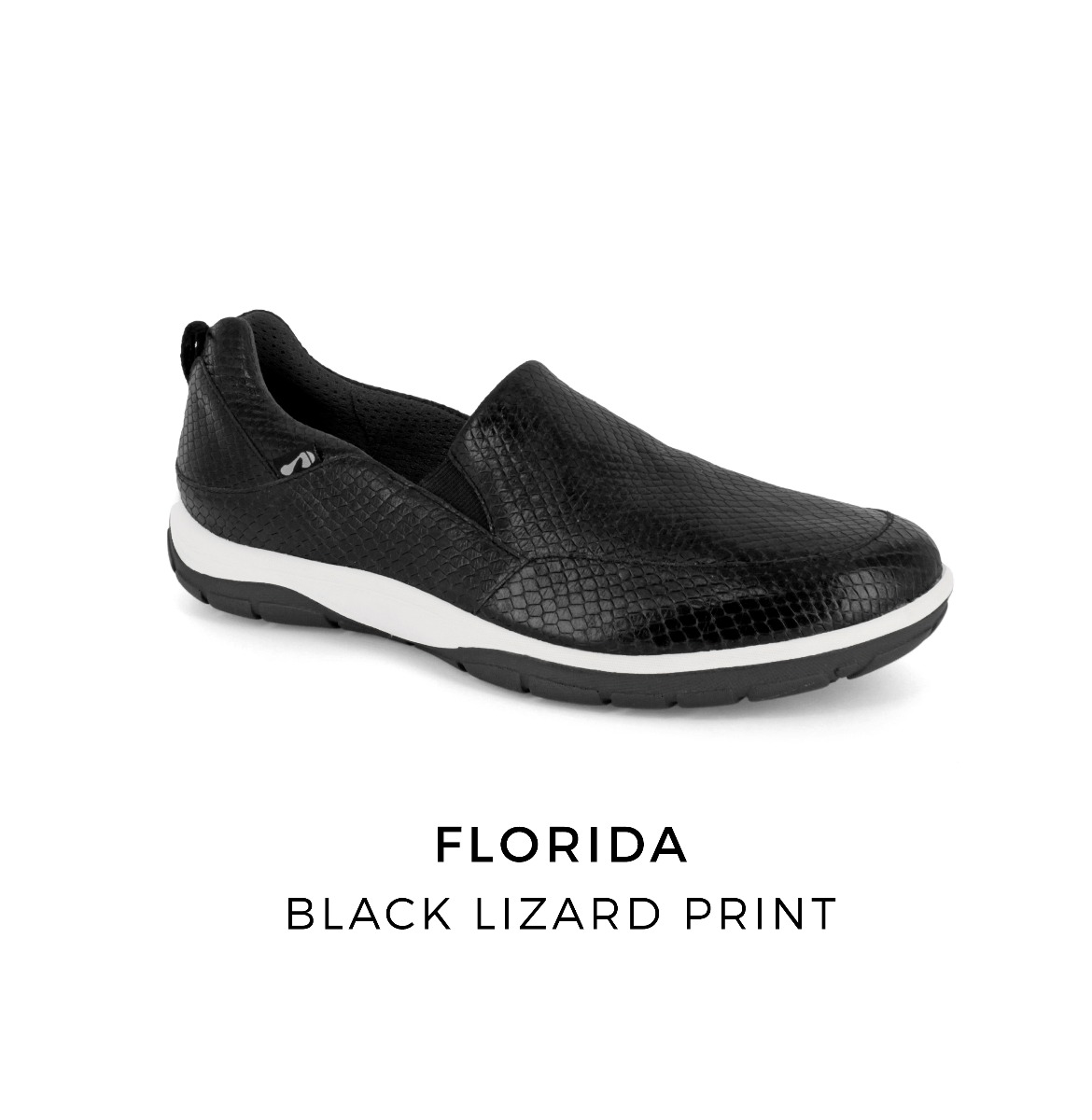 Strive Florida Black Lizard orthotic shoes