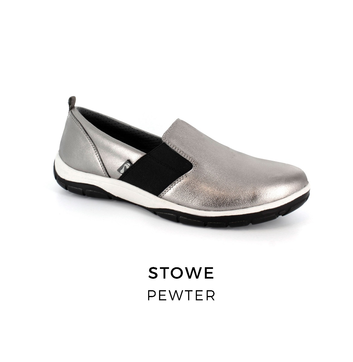 Strive Stowe Pewter orthotic shoes